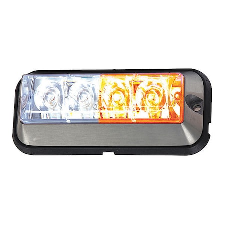 Buyers Products Raised 5 Inch Amber/Clear LED Strobe Light with 19 Flash Patterns 8891105