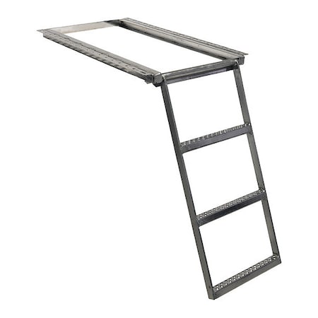 Buyers Products 3-Rung Stainless Steel Retractable Truck Step 5233001