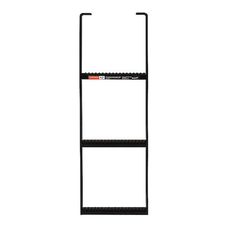Buyers Products Black Powder Coated 3-Rung Steel Truck Step with Anti-Slip Step - 12.5 x 36 Inch 5233612