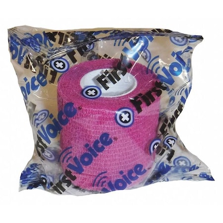 First Voice Self-Adhesive Bandage, 2" x 5yds (8-Pack), Bright Pink TS-3188-8BP