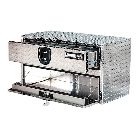 Buyers Products 20x18x36 Inch Diamond Tread Aluminum Underbody Truck Box With Drawer 1712205