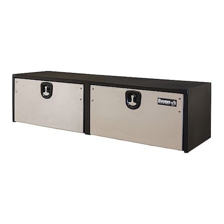 Buyers Products 18x18x72 Inch Black Steel Truck Box With 2 Stainless Steel Doors 1702725