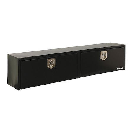 Buyers Products Topside Truck Box, Black, Double Lid, 72 in W, 13 in D, 8.6 Cu Ft Capacity, Steel 1702940