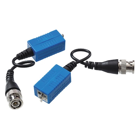 Gem By Triplett Video Balun w/BNC Pigtail, Blue, PK2 HDB-RJPT2