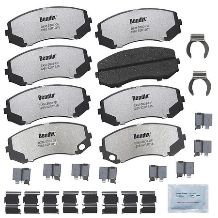 Bendix Disc Brake Pad Set, MKD1265FM, Front/Rear MKD1265FM