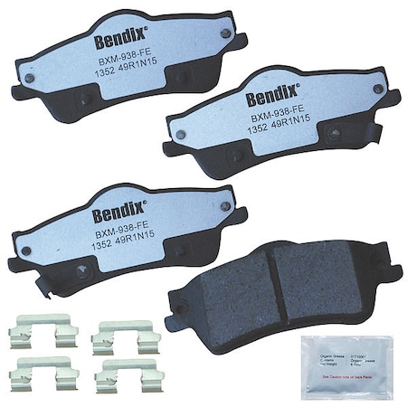 Bendix Disc Brake Pad Set, MKD1352FM, Rear MKD1352FM