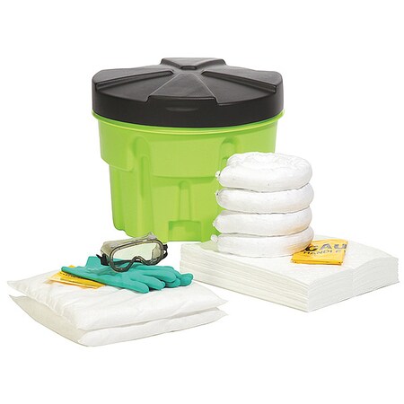 Spilltech Spill Kit/Station, Drum, Oil-Based Liquids SPKO-20-HV