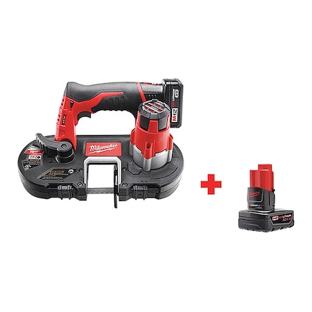 Milwaukee Tool Portable Band Saw Kit, 12V DC, 27 in Blade Length 2429-21XC, 48-11-2460
