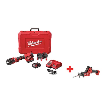 Milwaukee Tool M18 Cordless Press Tool Kit, For Up to 1 in PEX Pipe, 18 V DC 2674-22C, 2719-20