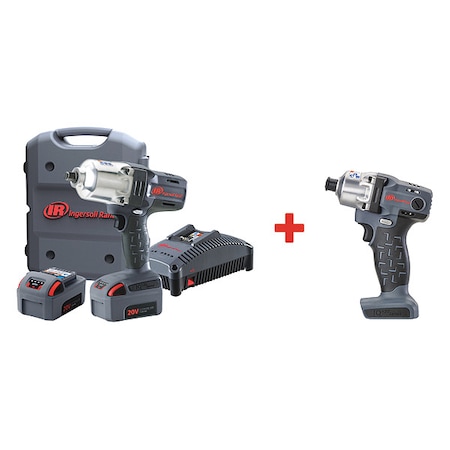Ingersoll Rand 1/2 in Drive 20V Cordless Impact Wrench Kit W7150-K2
