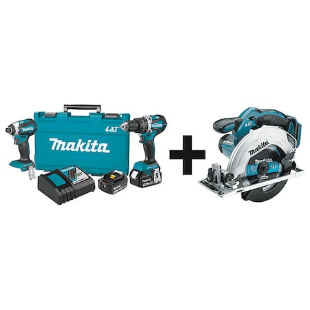 Makita Cordless Combination Kit, 3 Tools, 18V DC XT269M  + XSS02Z