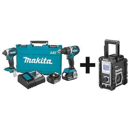Makita Cordless Combination Kit, 3 Tools, 18V DC XT269M  + XRM06B