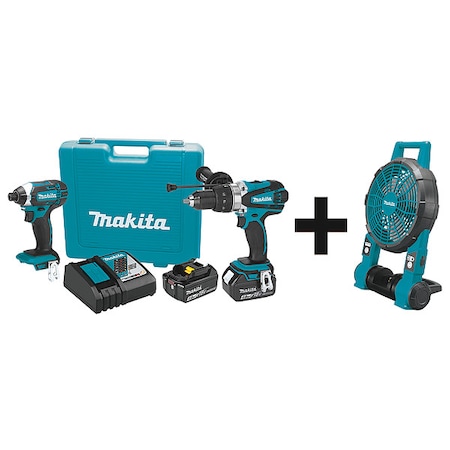 Makita Cordless Combination Kit, 3 Tools, 18V DC XT263M  + DCF201Z