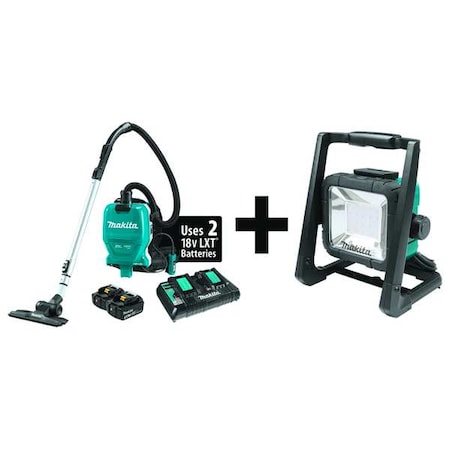 Makita Cordless Vacuum Kit, HEPA Filtration XCV09PT + DML805