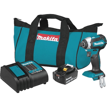 Makita Cordless Impact Driver Kit, 18.0VDC XDT131 + BL1830B