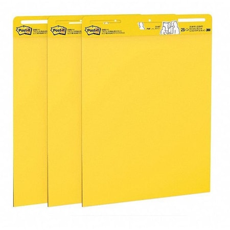 Post-It Easel, Pad, 25x30, 25 Sh, Yw, PK3 559YW3PK
