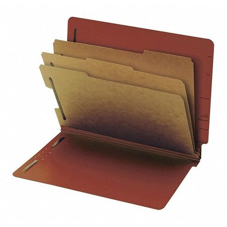 Pendaflex End Tab Classif Folder, 3 Div, Red, Lt, PK10 23865GW