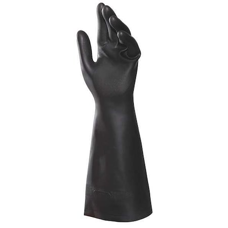 Mapa Chemical Resistant Gloves, Natural Rubber Latex / Neoprene, 16 in L, Black, 9, 1 PR NS-450