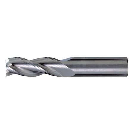 Cleveland 3-Flute Carbide Square Single End High-Perf End Mill for Alum CTD CEM-AM3 Bright 1/2x1/2x1-1/4x3 C60635