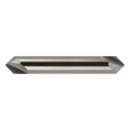 Cleveland 2-Flute Carbide Double End 90 Degree Chamfer Tool Cleveland CEM-CH-2D Bright 3/8"x3/8"x2-1/2" C61229