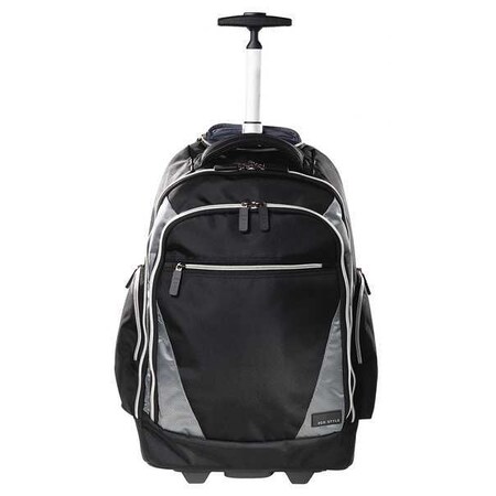 Eco Style Roller Laptop Backpack, Black/Platinum EVOY-RB17