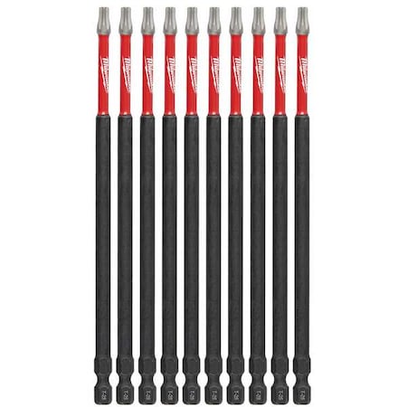 Milwaukee Tool SHOCKWAVE 6" Impact Torx T25 Power Bits (10 Pk) 48-32-4246