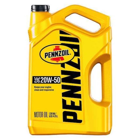 Pennzoil Engine Oil, 20W-50, Pennzoil, 5 Qt. 550045212