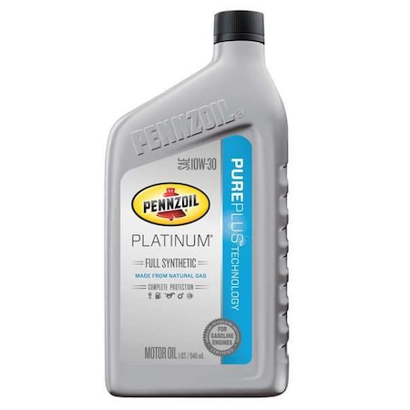 Pennzoil Engine Oil, 10W-30, Synthetic, Platinum, 1 Qt. 550022687