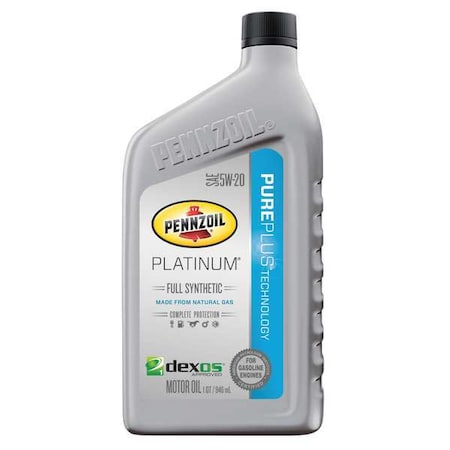 Pennzoil Engine Oil, 5W-20, Synthetic, Platinum, 1 Qt. 550022686