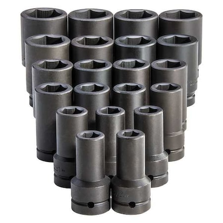 Proto 1 in Drive Impact Socket Set, SAE, 21 pcs J76121