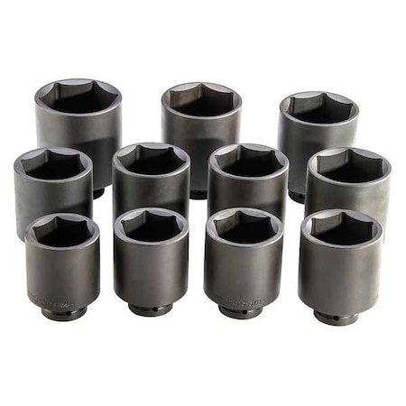 Proto 1" Drive Deep Impact Socket Set, SAE, 11 pcs J76111