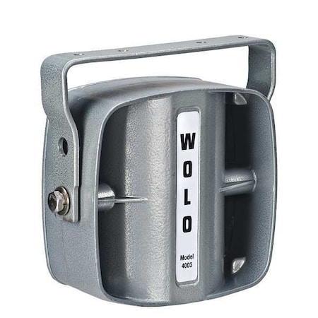 Wolo Siren Speaker, Compact, 7 in., Metal, 12VDC 4003