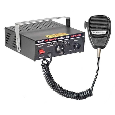 Wolo Siren and PA System, 6 in., Metal, 12VDC 4100