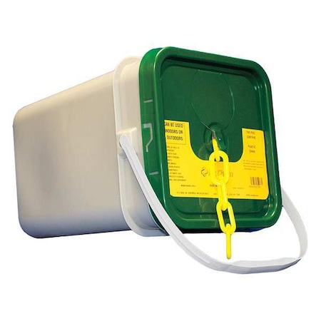 Zoro Select Plastic Chain, Yellow, 160 ft Length, Gloss 50002-P