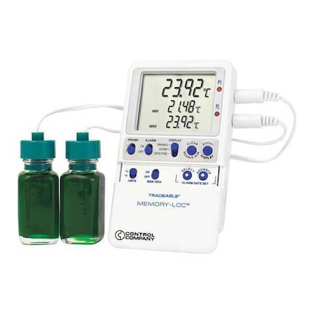 Traceable Digital Data Logging Thermometer, Memory-Loc with (2) Bottle Probe Style 6441