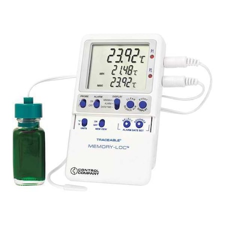 Traceable Digital Data Logging Thermometer, Memory-Loc with Bottle, Bullet Probe Style 6444