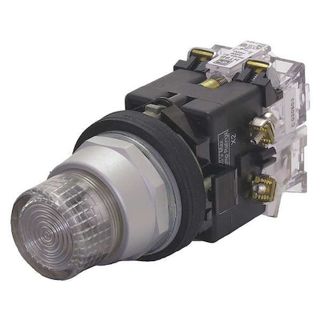 Eaton Illuminated Push Button, 30 mm, 1NO, Clear HT8GBCAF7