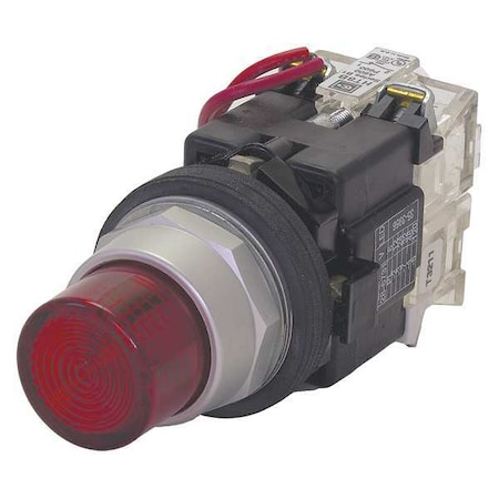 Eaton Illuminated Push Button, 30mm, 1NO, Red HT8GBRAF7