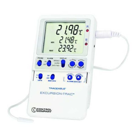 Traceable Digital Data Logging Thermometer, Excursion-Trac with Bullet Probe Style 6432