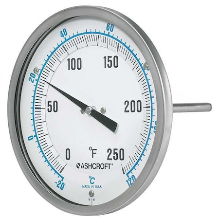 ASHCROFT Dial Thermometer, Every-Angle, 9 in Dial 50EI60E