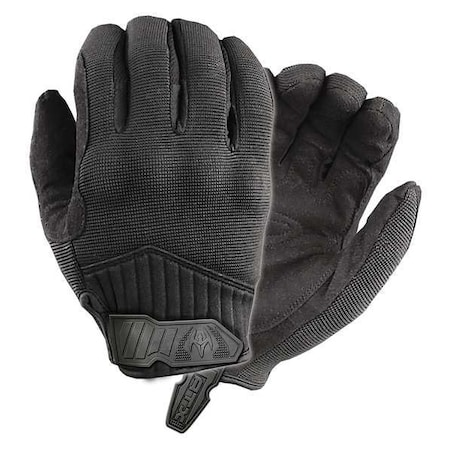 Damascus Gear Tactical Glove, Synthetic Leather Palm, 8-1/2" Length, Hook-and-Loop Cuff, Full Finger, Black ATX65