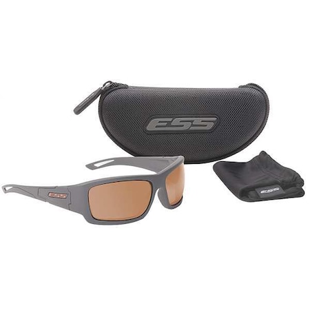 Ess Credence, Safety Glasses, Anti-Scratch, Copper Mirror Lens, Gray Frame, Full-Frame EE9015-02