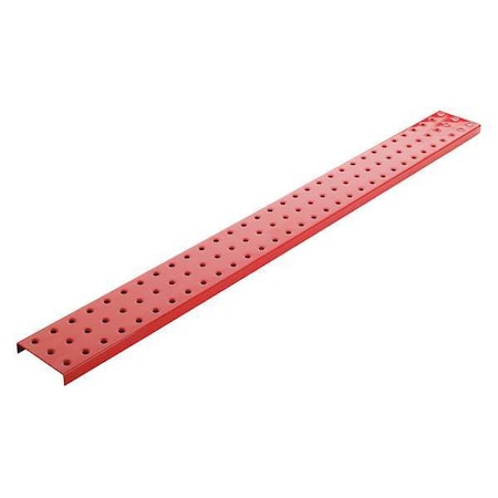 Alligatorboard Pegboard, 3in.Hx32in.W, Metal, Red, PK2 ALGSTRP3X32RED