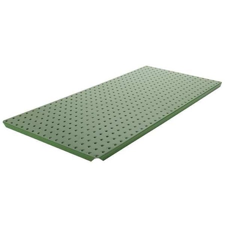 Alligatorboard Pegboard, 3in.Hx32in.W, Metal, Green, PK2 ALGSTRP3X32GRN