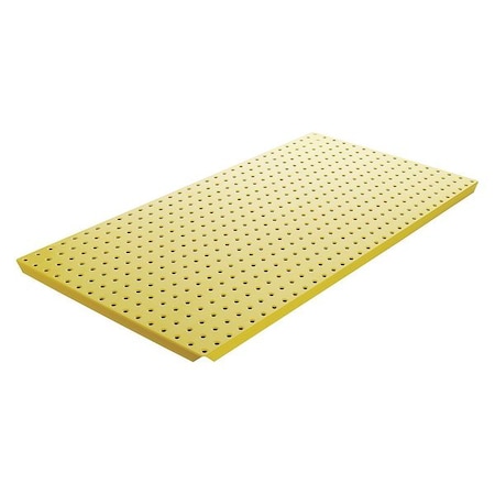 Alligatorboard Pegboard, 16in.Hx32in.W, Metal, Yellow, PK2 ALGBRD16X32YEL