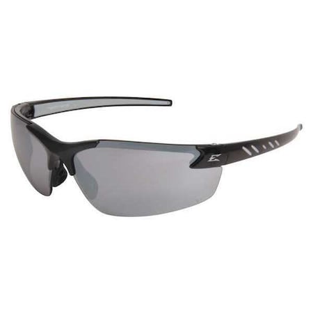 Edge Eyewear Zorge G2, Safety Glasses, Anti-Scratch, Gray Mirror Lens, Black Frame, Half-Frame DZ117-G2