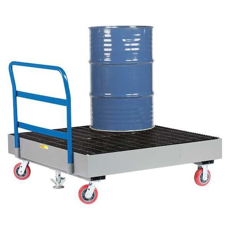 Little Giant Four Drum Spill Platfrm Cart, 15-1/2in H. SSB-5151-6PY-FL