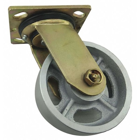 Zoro Select Swivel Plate Caster, 5 in. Dia, 1000 lb. 930CA05201SG