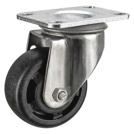 Zoro Select Swivel NSF-Listed Plate Caster, Glass Filled Nylon, 4in, 275lb P12SX-HNG040G-12