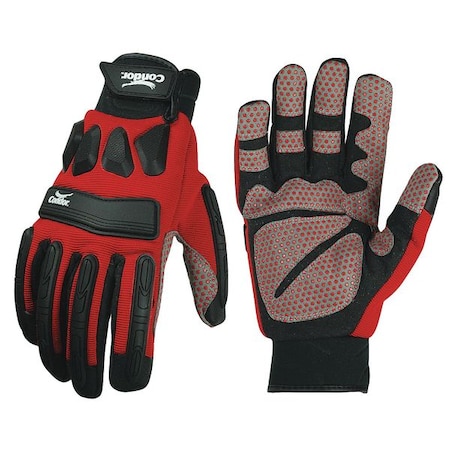 Condor Cut Resistant Impact Coated Gloves, Cut Level 3 , PVC , Dotted , 2XL 1 PR 33J484